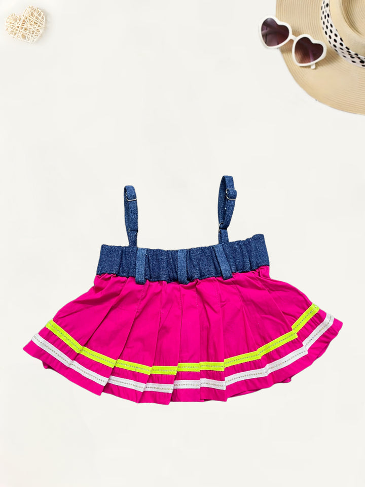Girls Spaghetti Party wear Pink top [GT-437] [1-6 Year]