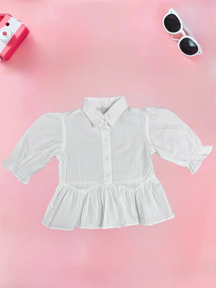 Girls Two-piece Dark Denim Top [GT-499] [5-13Years]