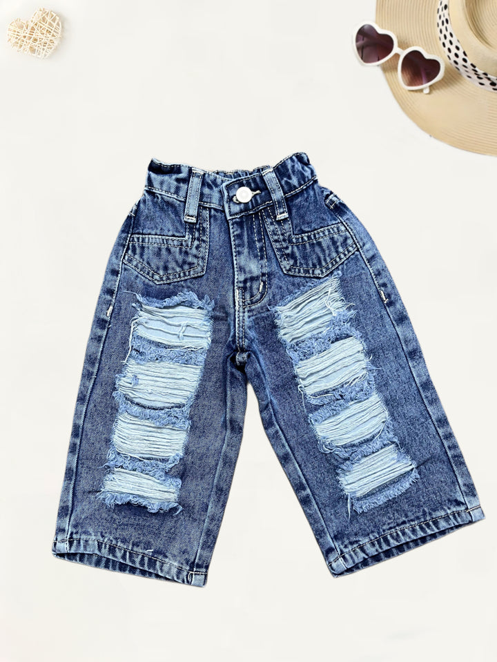 Unisex Torn Jeans[GJ-971] (1-6Years)