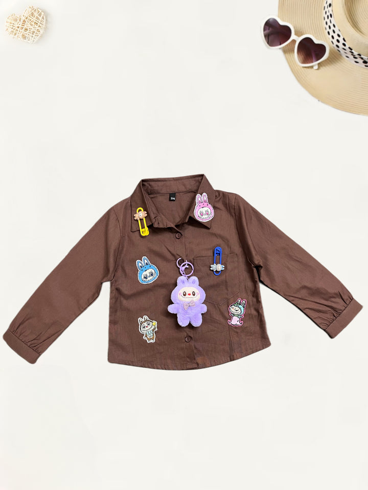 Girls Brown Labubu Shirt [GT-703] [4-12Years]