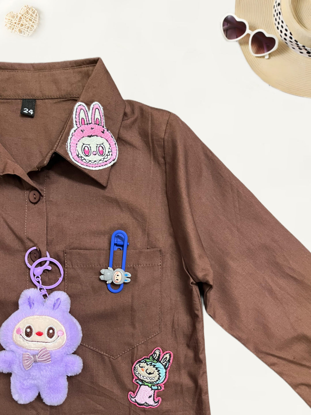 Girls Brown Labubu Shirt [GT-703] [4-12Years]