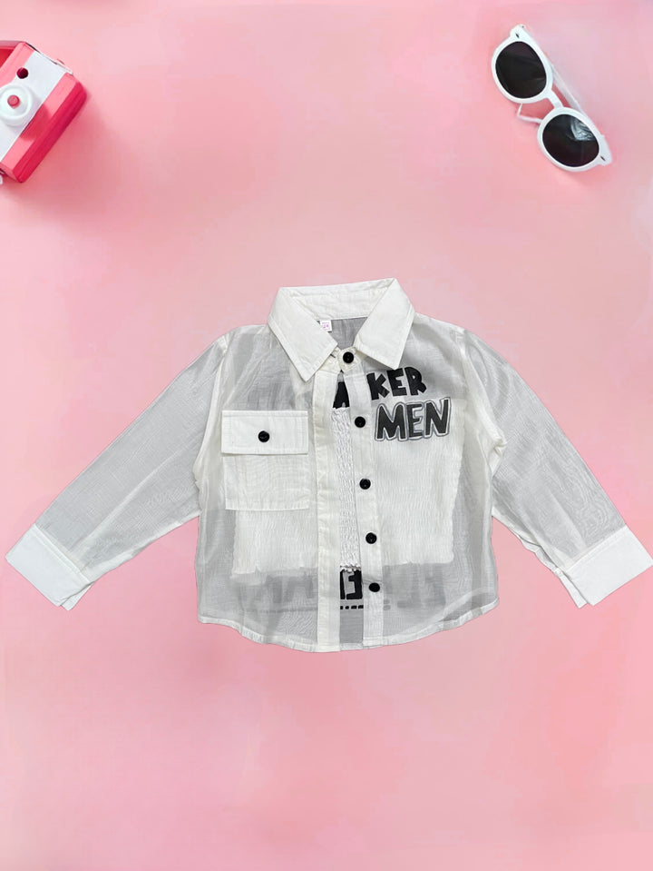 Girls 2 Pc Shirt With Back Print [GT-705] [4-12Years]