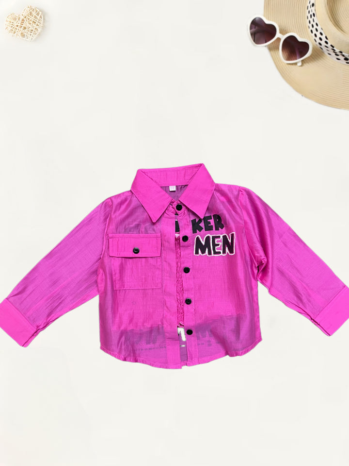 Girls 2 Pc Shirt With Back Print [GT-710] [4-12Years]