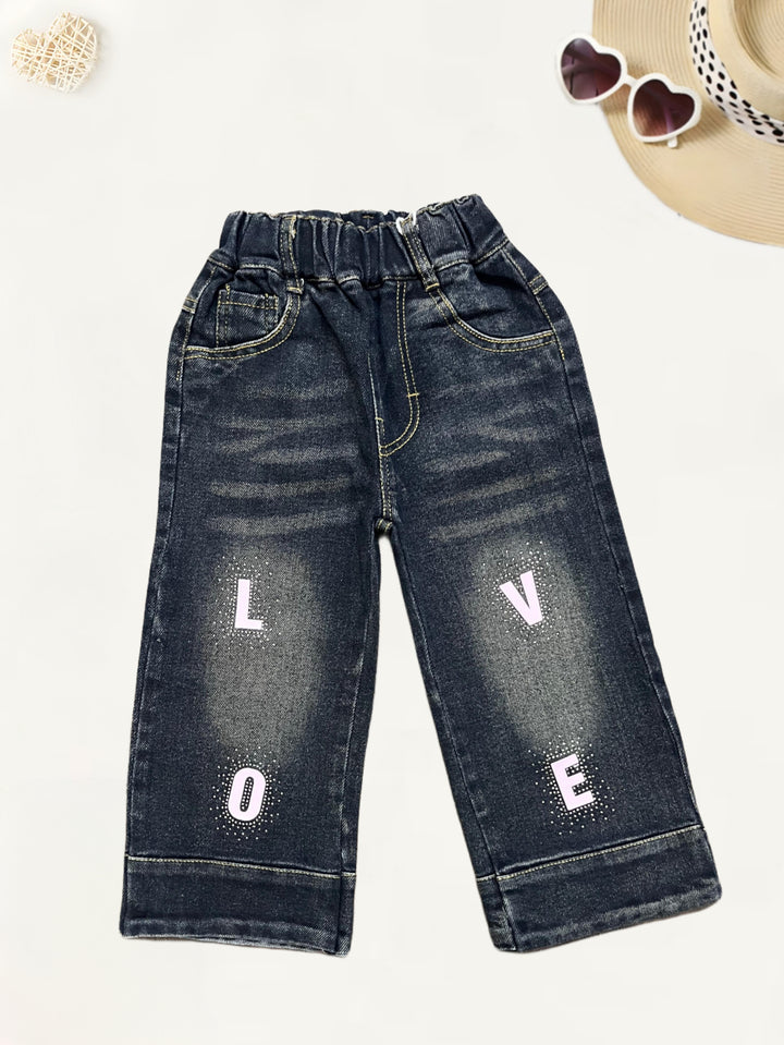 Girls Designer Wide Leg Jeans [GJ-913] (2 -6 Years)