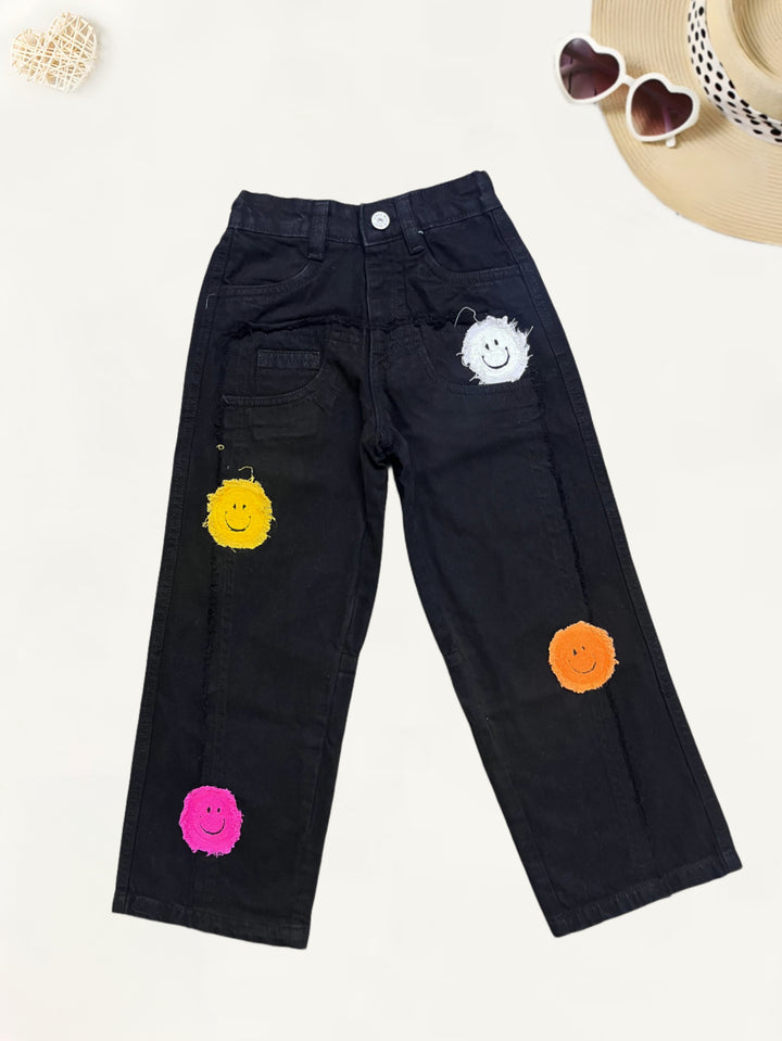 Girls Fancy Designer Straight Fit Jeans[GJ-999] (7-14Years)