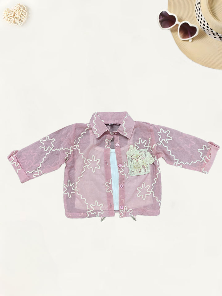 Girls Embroidered Party Wear 2 Peice Top [GT-145] [4-12 year]