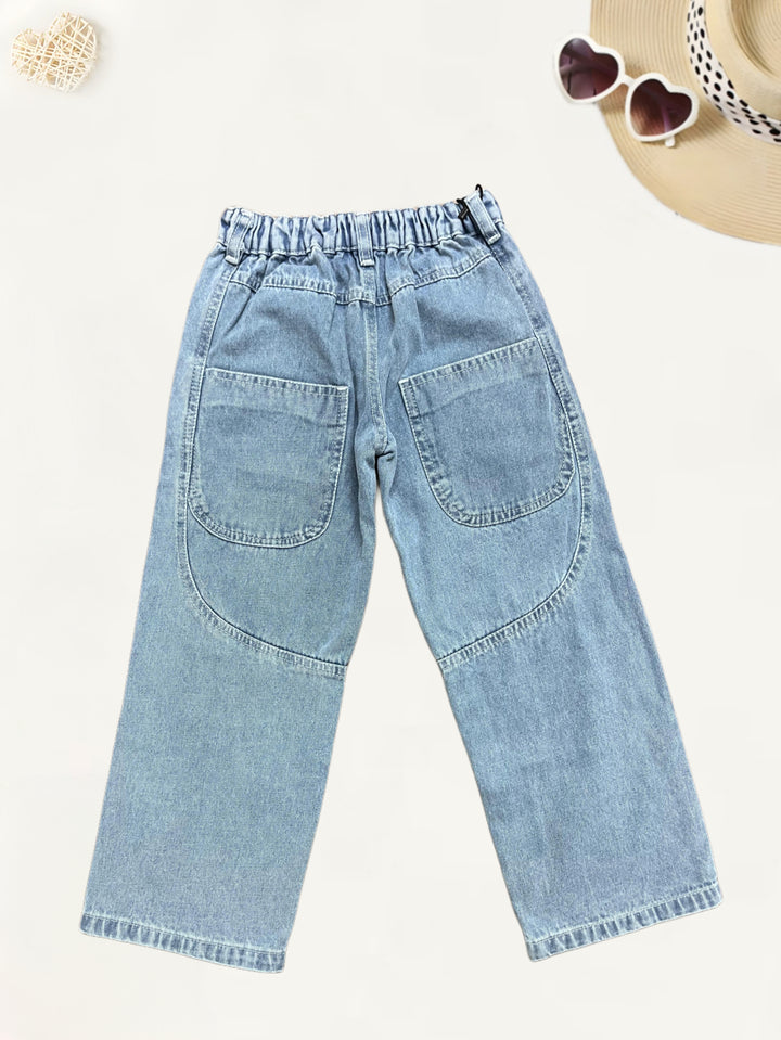 Girls Fancy Designer Straight Fit Jeans[GJ-958] (7-14Years)