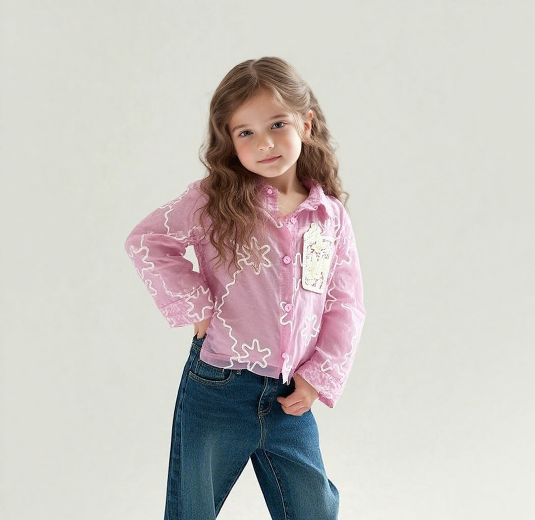 Girls Embroidered Party Wear 2 Peice Top [GT-145] [4-12 year]