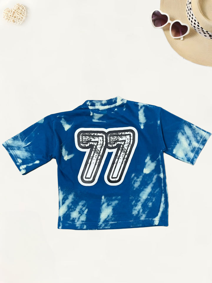 Boys Cotton Looper Blue T-Shirt [BT-127] [1 - 12Years]