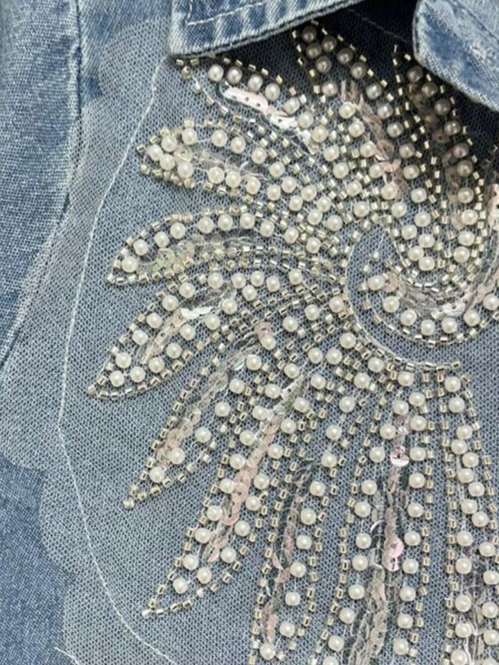 Girls Denim Party Wear Shirt [GT-189] [4-11 Years]