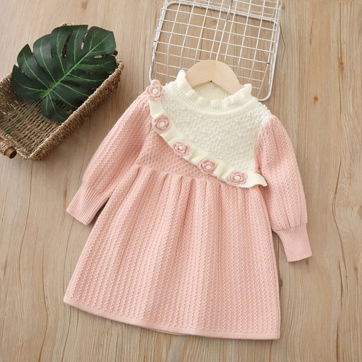 Girls Korean Knitted Winter Dress [GF-6352] (1 - 6Years)