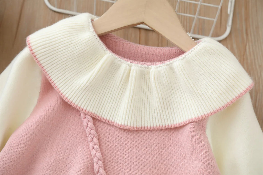 Girls Korean Knitted Winter Dress Teddy [GF-6319] (2 - 6Years)