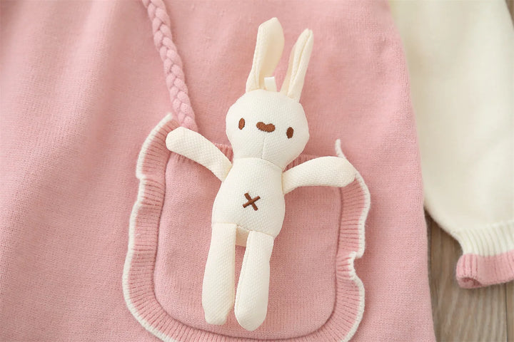 Girls Korean Knitted Winter Dress Teddy [GF-6319] (2 - 6Years)