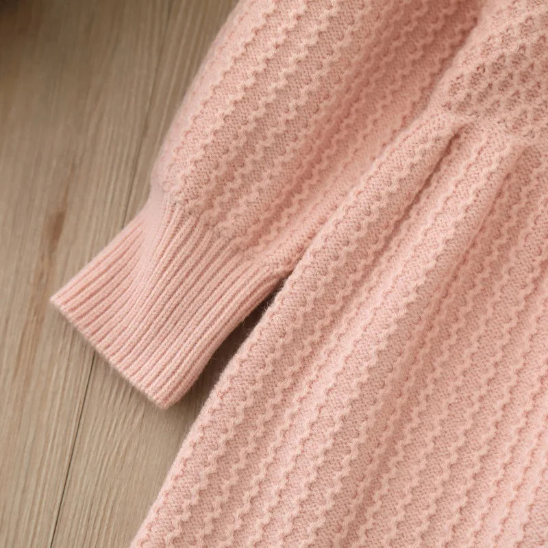 Girls Korean Knitted Winter Dress [GF-6352] (1 - 6Years)