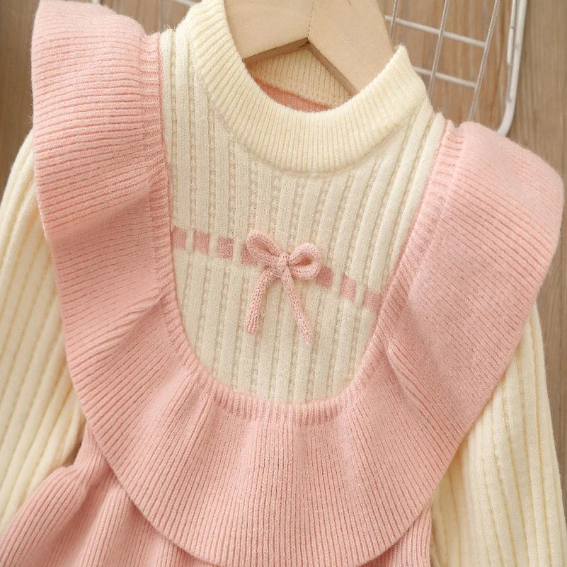 Girls Korean Knitted Winter Dress [GF-6347] (1 - 6Years)