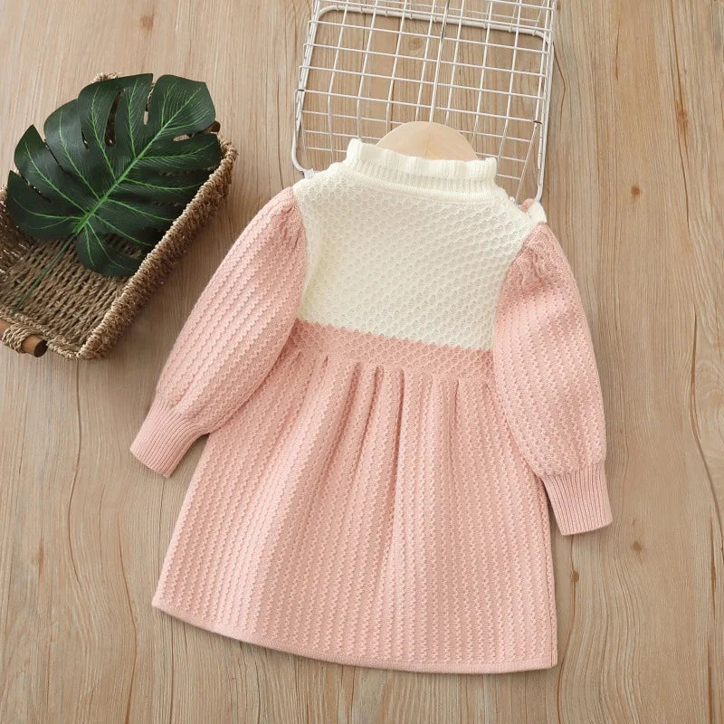 Girls Korean Knitted Winter Dress [GF-6352] (1 - 6Years)