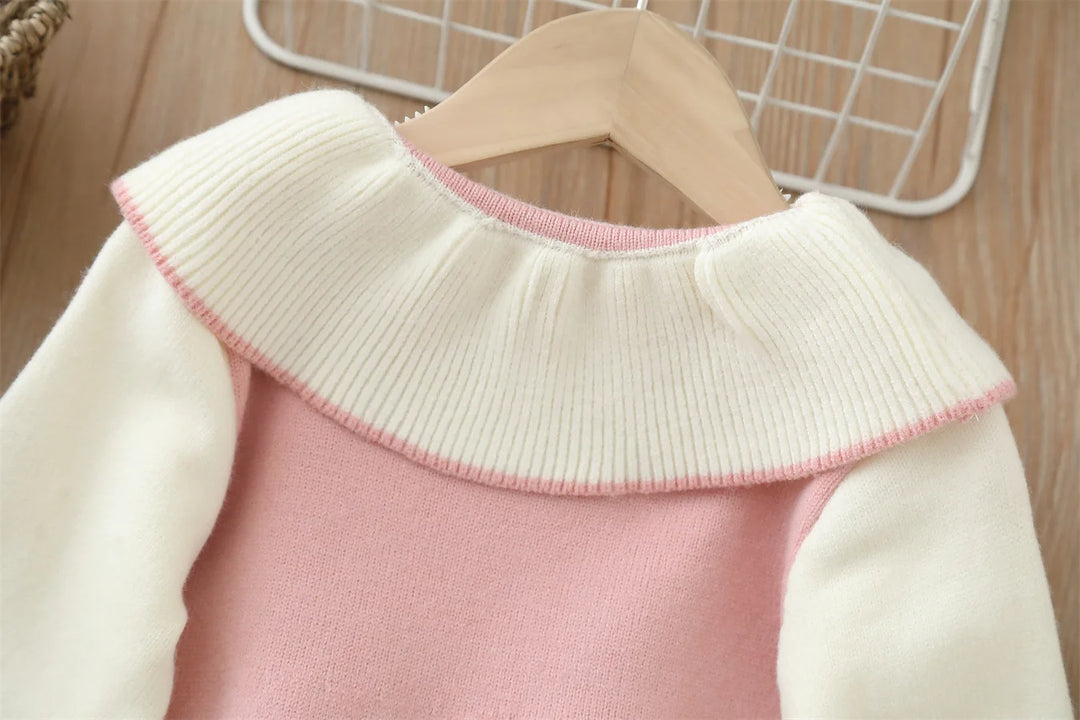 Girls Korean Knitted Winter Dress Teddy [GF-6319] (2 - 6Years)