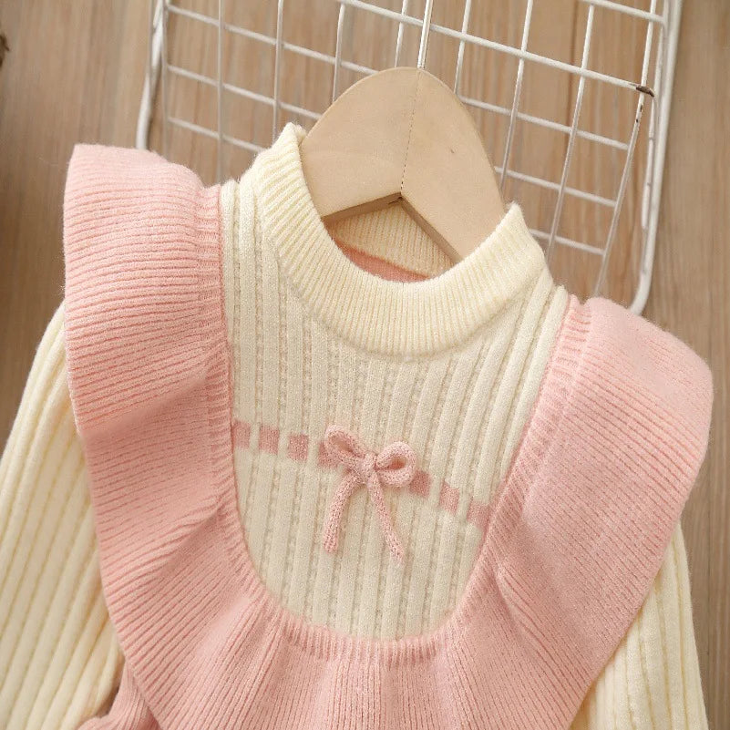 Girls Korean Knitted Winter Dress [GF-6347] (1 - 6Years)