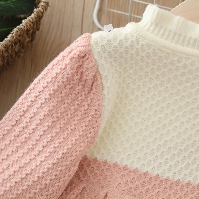 Girls Korean Knitted Winter Dress [GF-6352] (1 - 6Years)