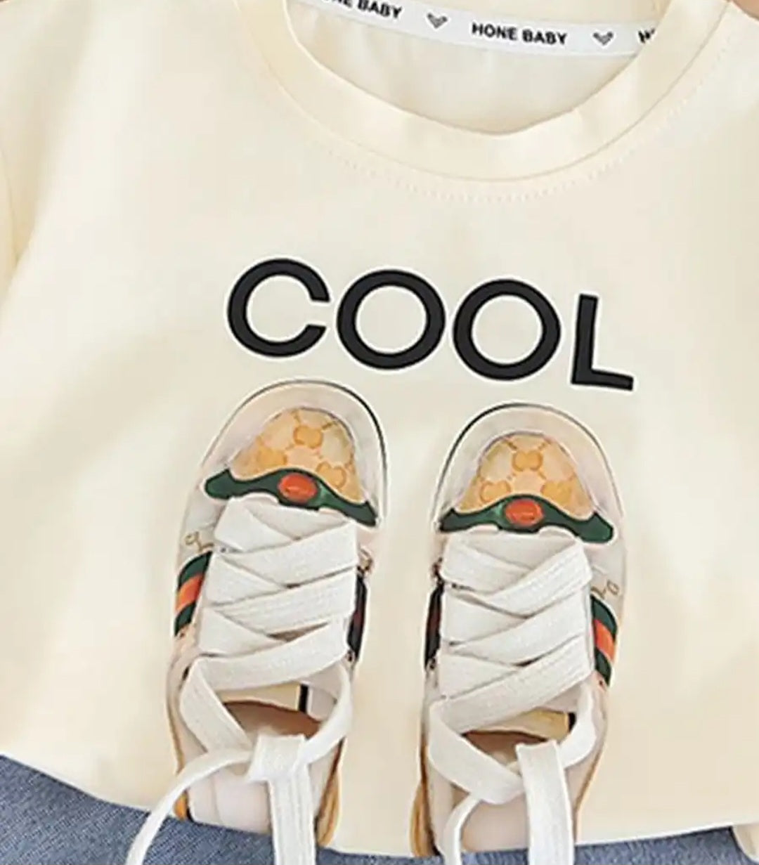 Boys Cream Imported Co-Ord Set [BT -2018] [1-6 Years]