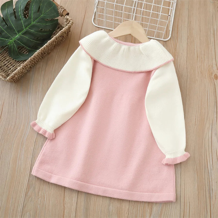 Girls Korean Knitted Winter Dress Teddy [GF-6319] (2 - 6Years)