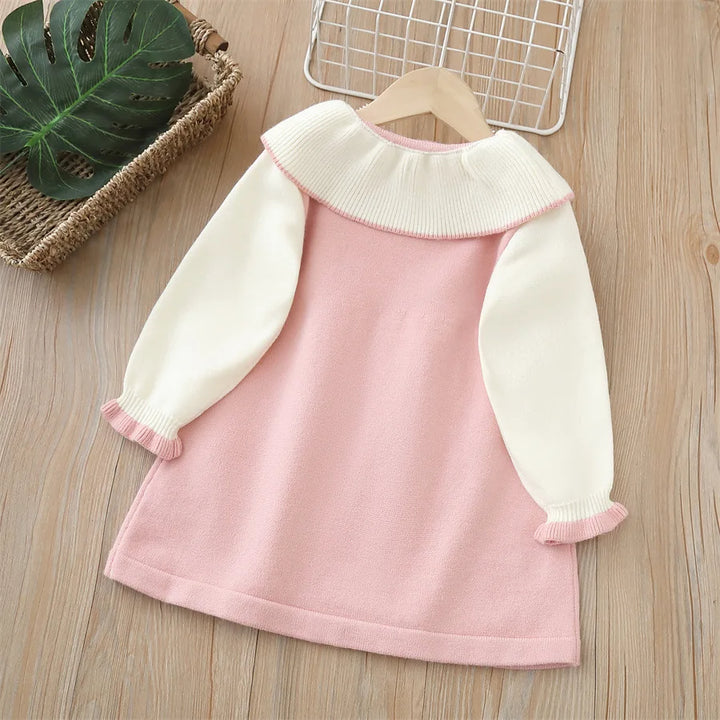 Girls Korean Knitted Winter Dress Teddy [GF-6319] (2 - 6Years)