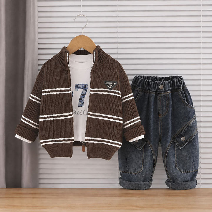 Boys 3 Piece Imported Cord Set [BT-O-4599] [1 - 6 Years]