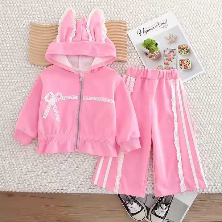 Girl's Imported Hooded Co-Ord Set [GCS-7167] (1 -6 Years)