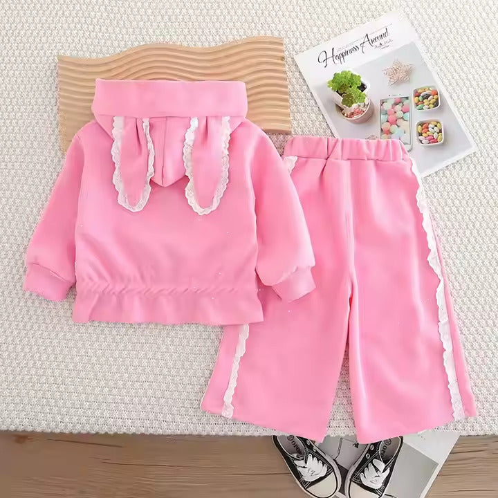 Girl's Imported Hooded Co-Ord Set [GCS-7167] (1 -6 Years)