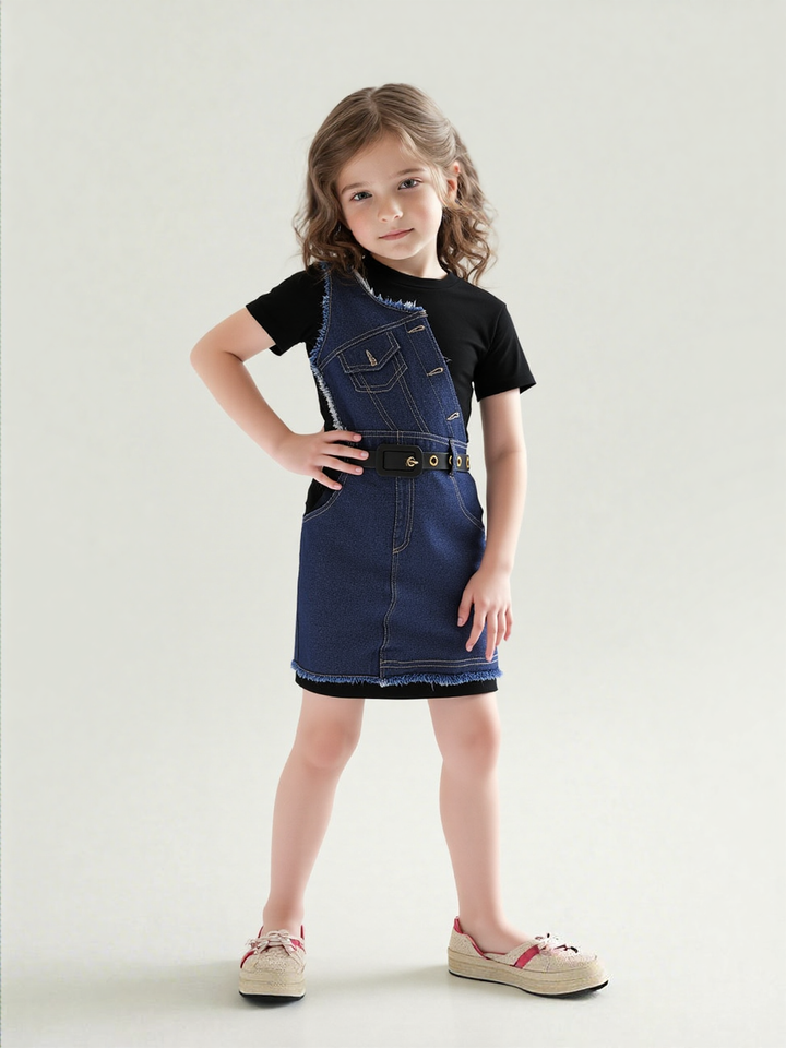 Girls Denim One-peice [GD-6911] (4-12 Years)