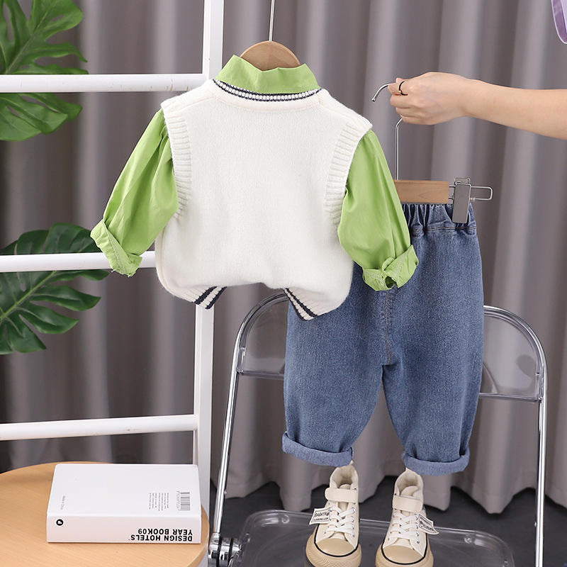 Boys Impored Green Co-Ord Set [BT-6890] [1 - 5Years]