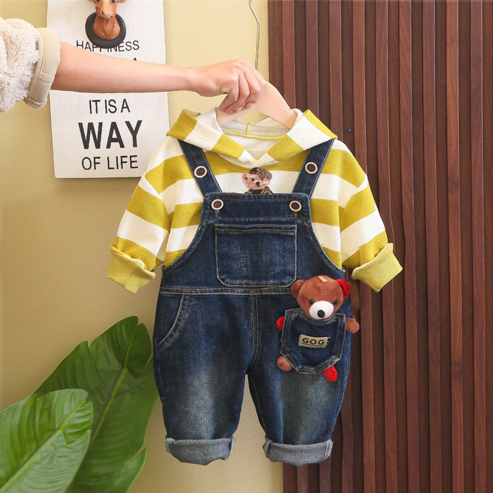 Unisex Impored Yellow Dungaree [BT-6888] [1 - 5Years]