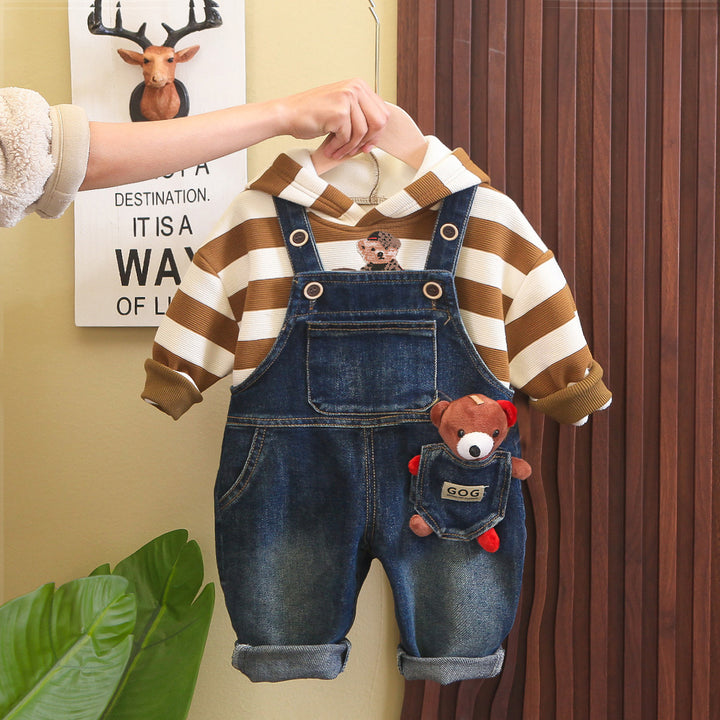 Unisex Impored Brown Dungaree [BT-6889] [1 - 5Years]