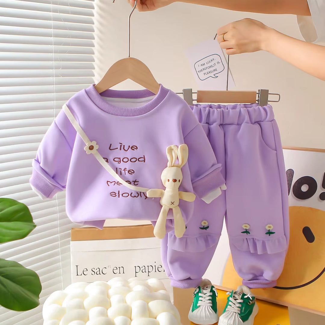 Girl's Imported Lavender Co-Ord Set [GCS-6862] (1-6 Years)