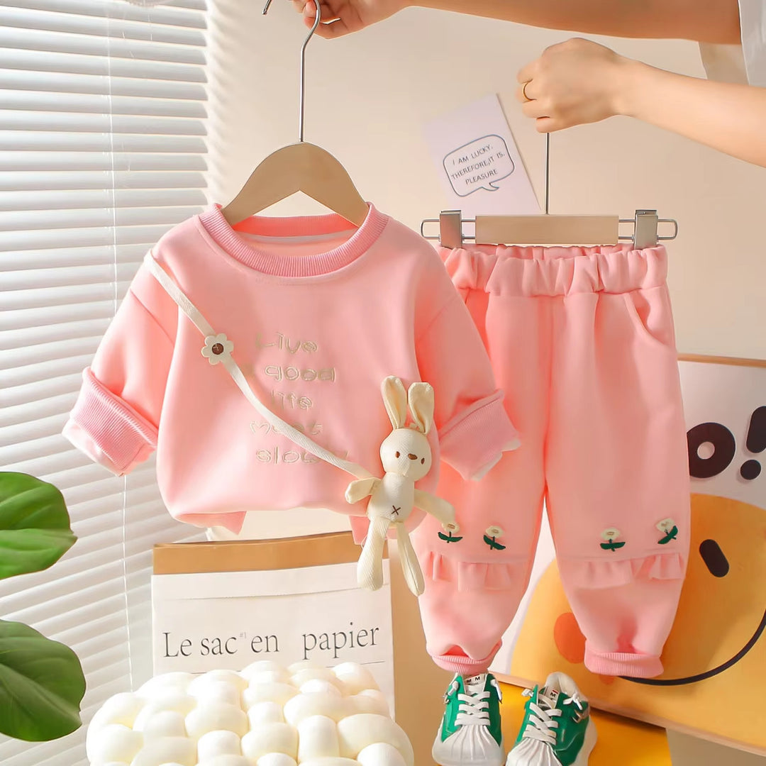 Girl's Imported Pink Co-Ord Set [GCS-6860] (1-6 Years)