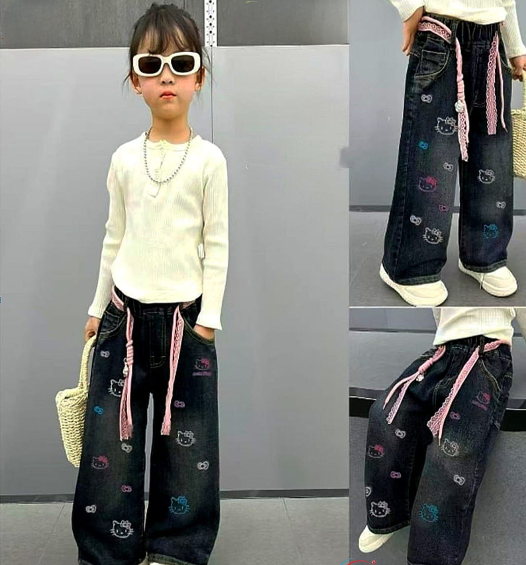 Girls Designer Wide Leg Jeans [GJ-975] (2 -6 Years)