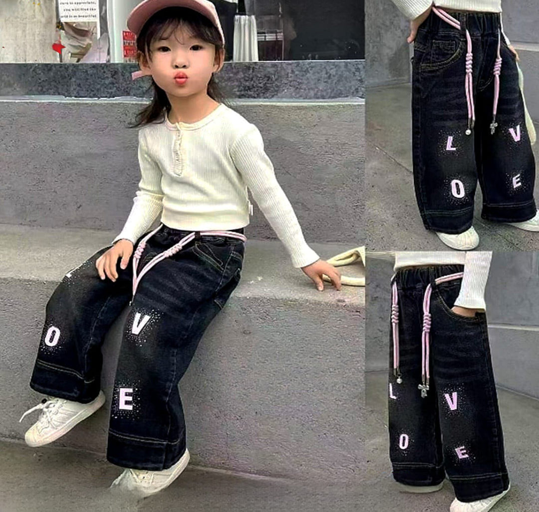 Girls Designer Wide Leg Jeans [GJ-913] (2 -6 Years)