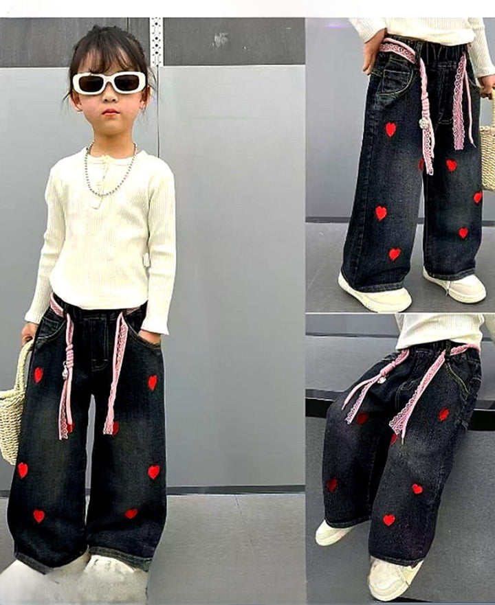 Girls Designer Wide Leg Jeans [GJ-917] (2 -6 Years)