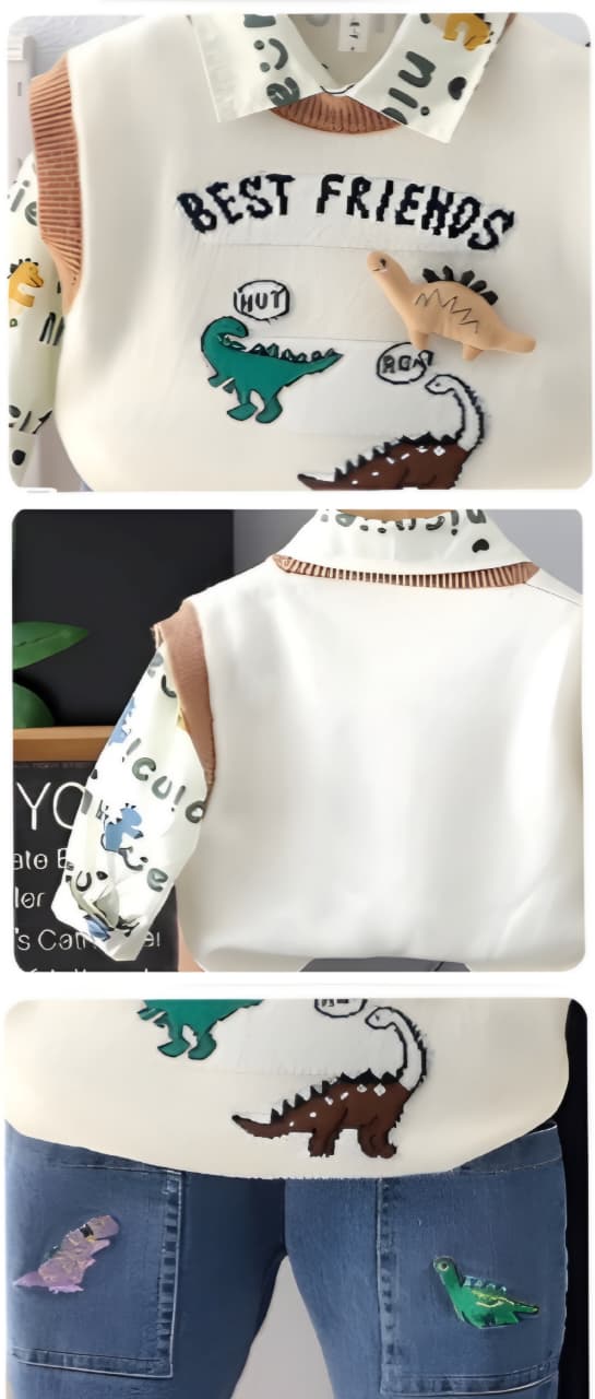 Boys Impored Cream Co-Ord Set [BT-6884] [1 - 5Years]