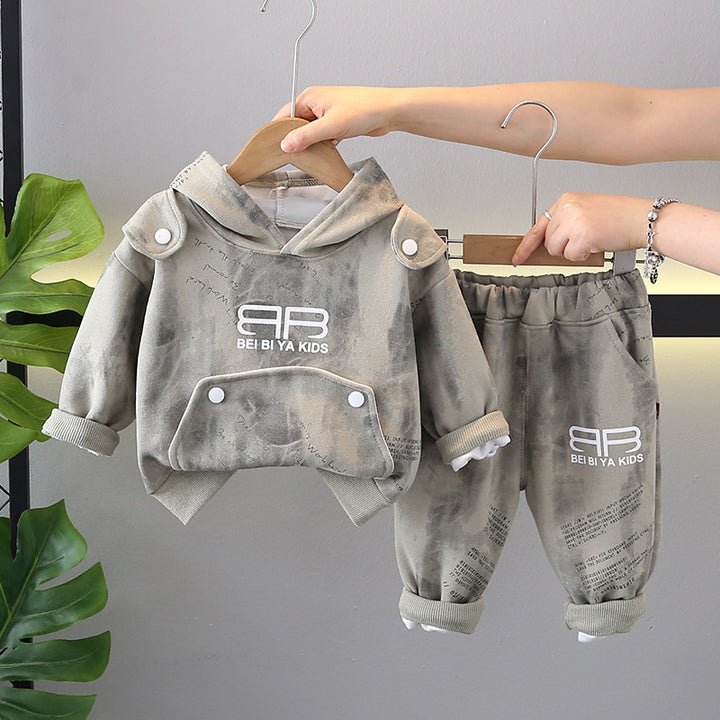 Boys Imported Grey Hoodie Co-Ord Set [BT-6745] [1 - 5Years]