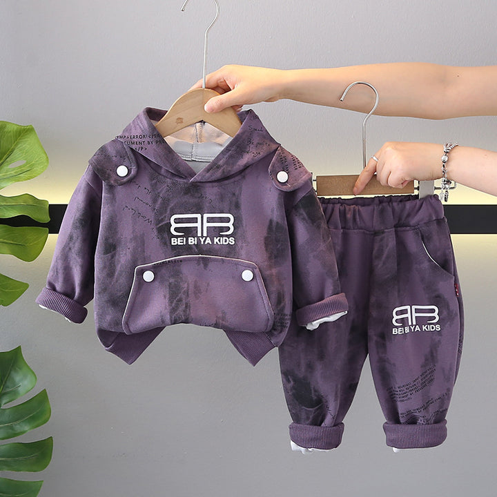 Boys Imported Purple Hoodie Co-Ord Set [BT-6746] [1 - 5Years]