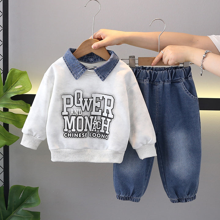 Boys Imported White Co-Ord Set [BT-6744] [2 - 5Years]