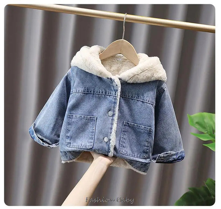 Girls Imported Winter Hoodie Fur Jacket [GT-151] [ 3-12 Years ]