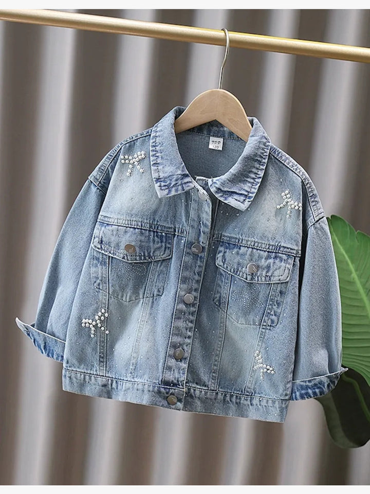Girls Imported Fancy Denim Jacket [GT-155] [ 4-12 Years ]