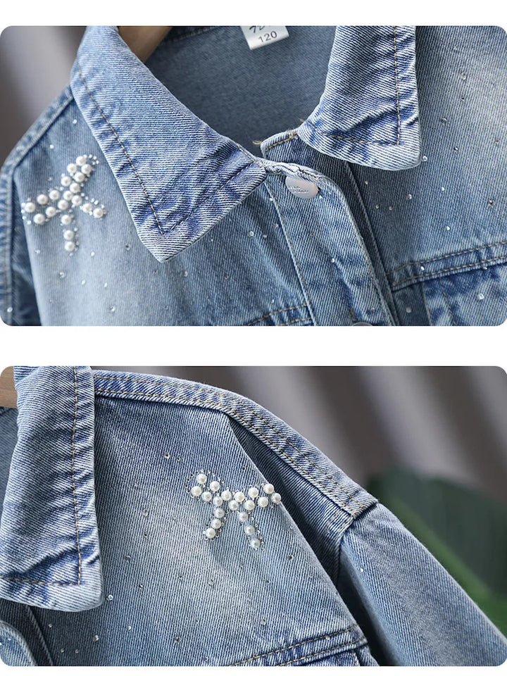 Girls Imported Fancy Denim Jacket [GT-155] [ 4-12 Years ]