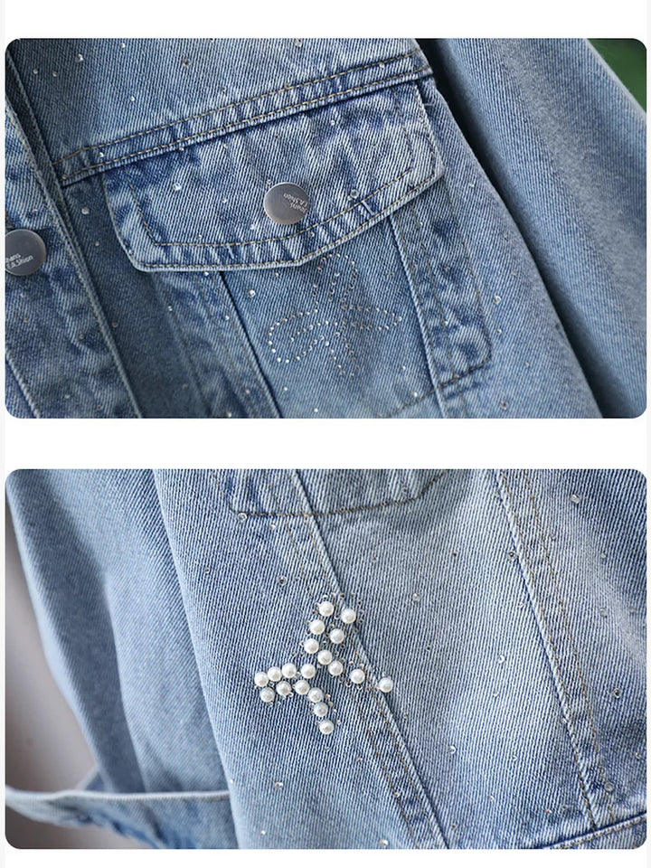 Girls Imported Fancy Denim Jacket [GT-155] [ 4-12 Years ]