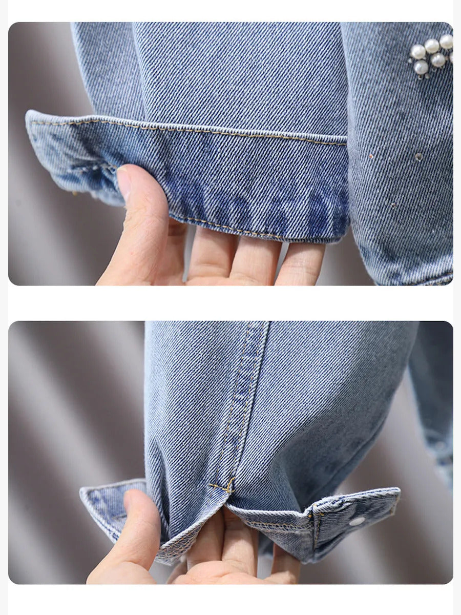 Girls Imported Fancy Denim Jacket [GT-155] [ 4-12 Years ]