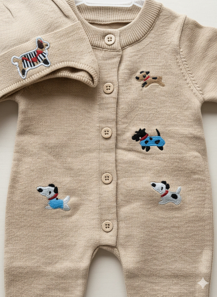 Unisex Romper With Cap  [BT-6660] (3 - 24 Month )