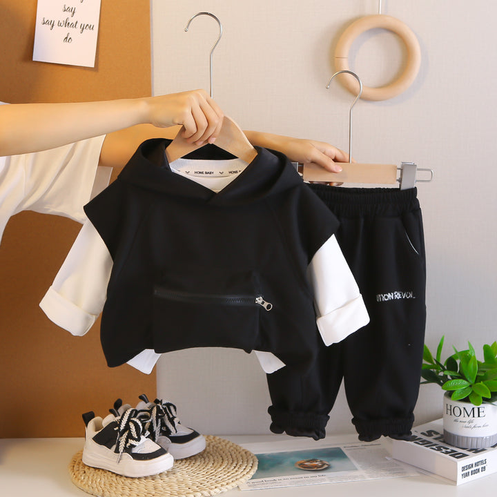 Boys Imported Black Hoodie Co-Ord Set [BT-6600] [1 - 5Years]