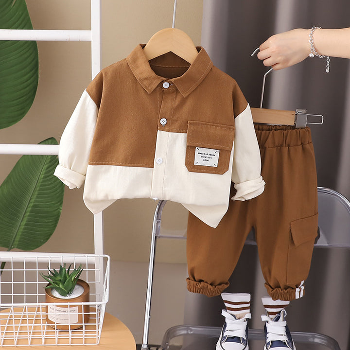 Boys Imported Light Brown Co-Ord Set [BT-6596] [1 - 5Years]